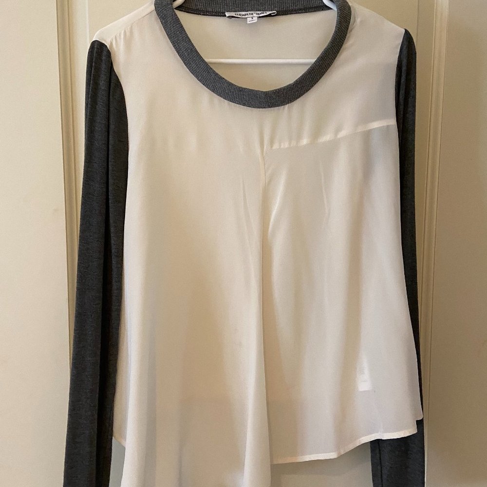 Elizabeth & James Silk and Jersey Top